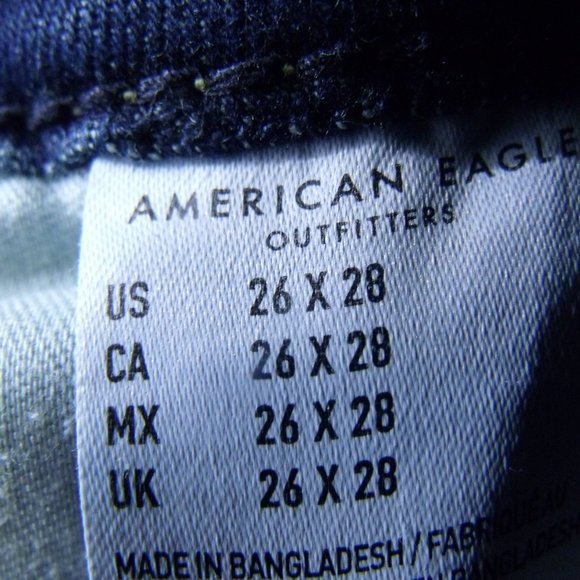 American Eagle Next Level Flex Slim Straight Jeans 26X28 - Picture 7 of 8